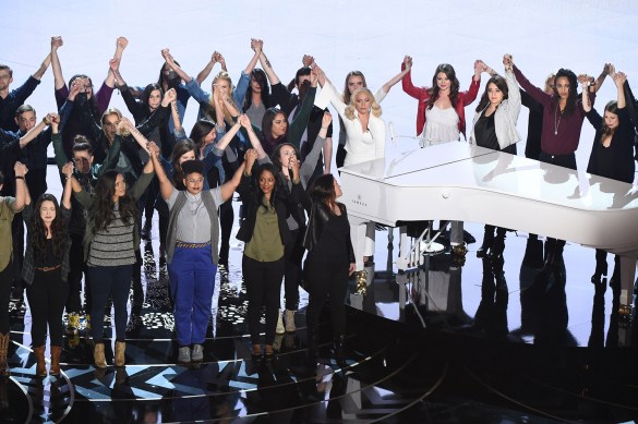 ... and I wasn't sure if she could top last year's Sound of Music tribute. #YouGoGaga #REALtalent